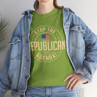 Stop The Republican Agenda! Unisex Heavy Cotton Tee