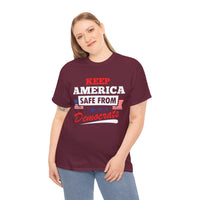 Keep America Safe From Democrats Unisex Heavy Cotton Tee
