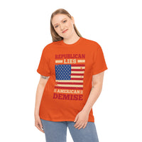 Republican Lies American Demise Unisex Heavy Cotton Tee