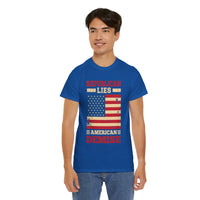 Republican Lies American Demise Unisex Heavy Cotton Tee