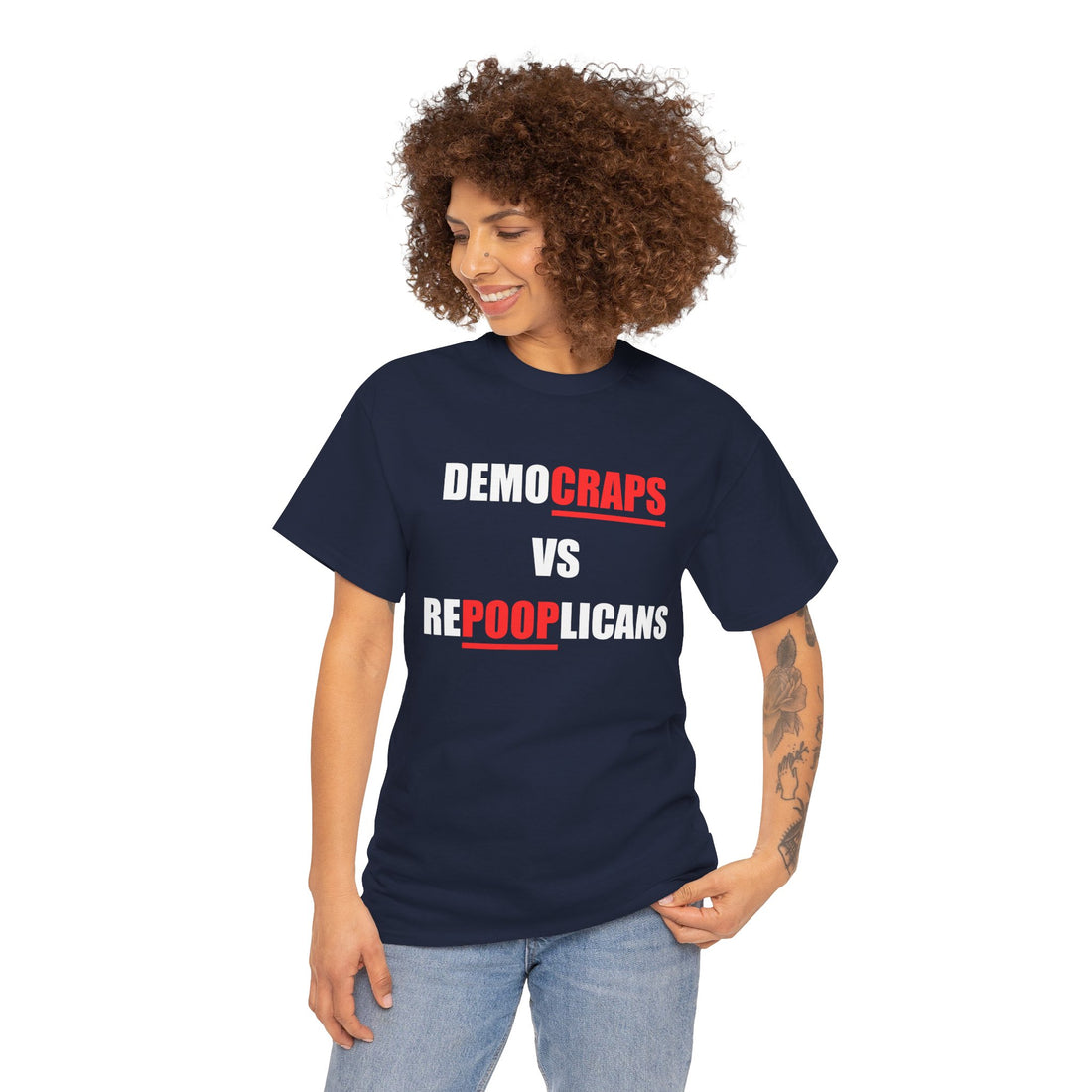 Democraps VS Repooplican Unisex Heavy Cotton Tee