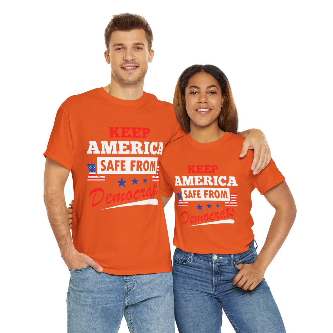 Keep America Safe From Democrats Unisex Heavy Cotton Tee