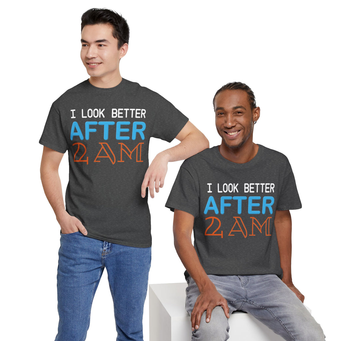 I Look Better After 2 AM Unisex Heavy Cotton Tee