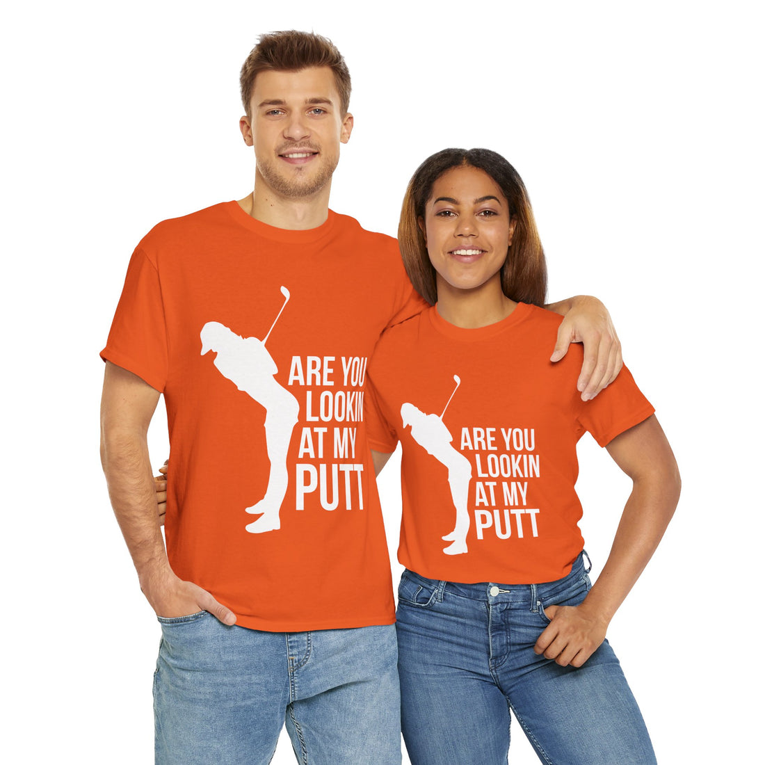 Are You Lookin At My Putt Unisex Heavy Cotton Tee