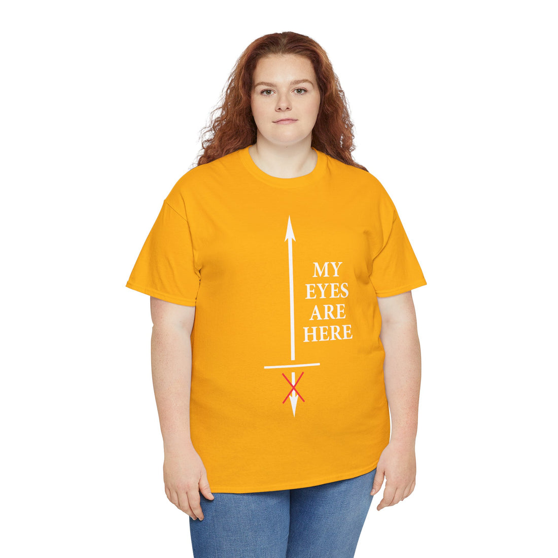My Eyes Are Here Unisex Heavy Cotton Tee