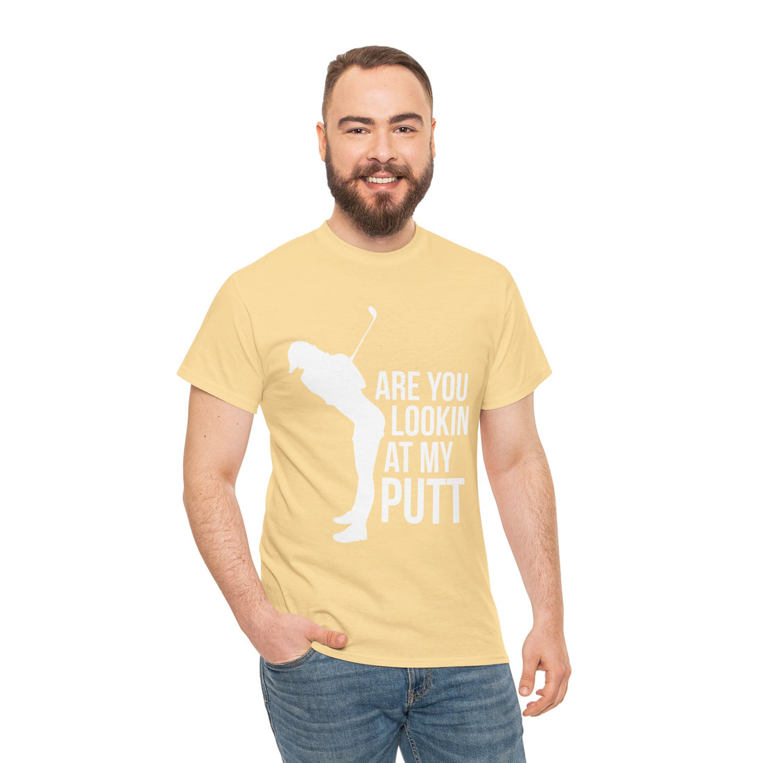 Are You Lookin At My Putt Unisex Heavy Cotton Tee