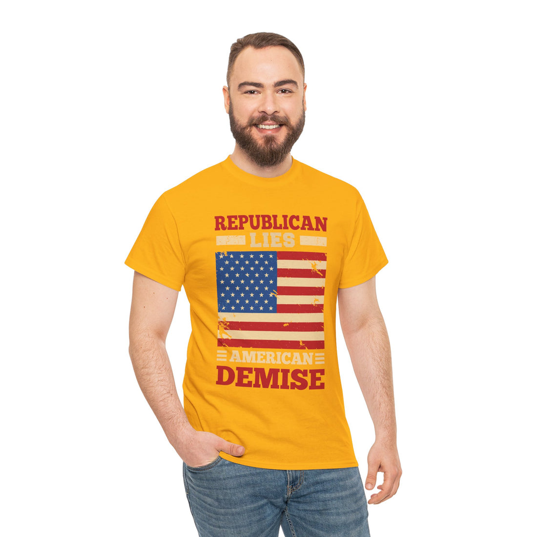 Republican Lies American Demise Unisex Heavy Cotton Tee