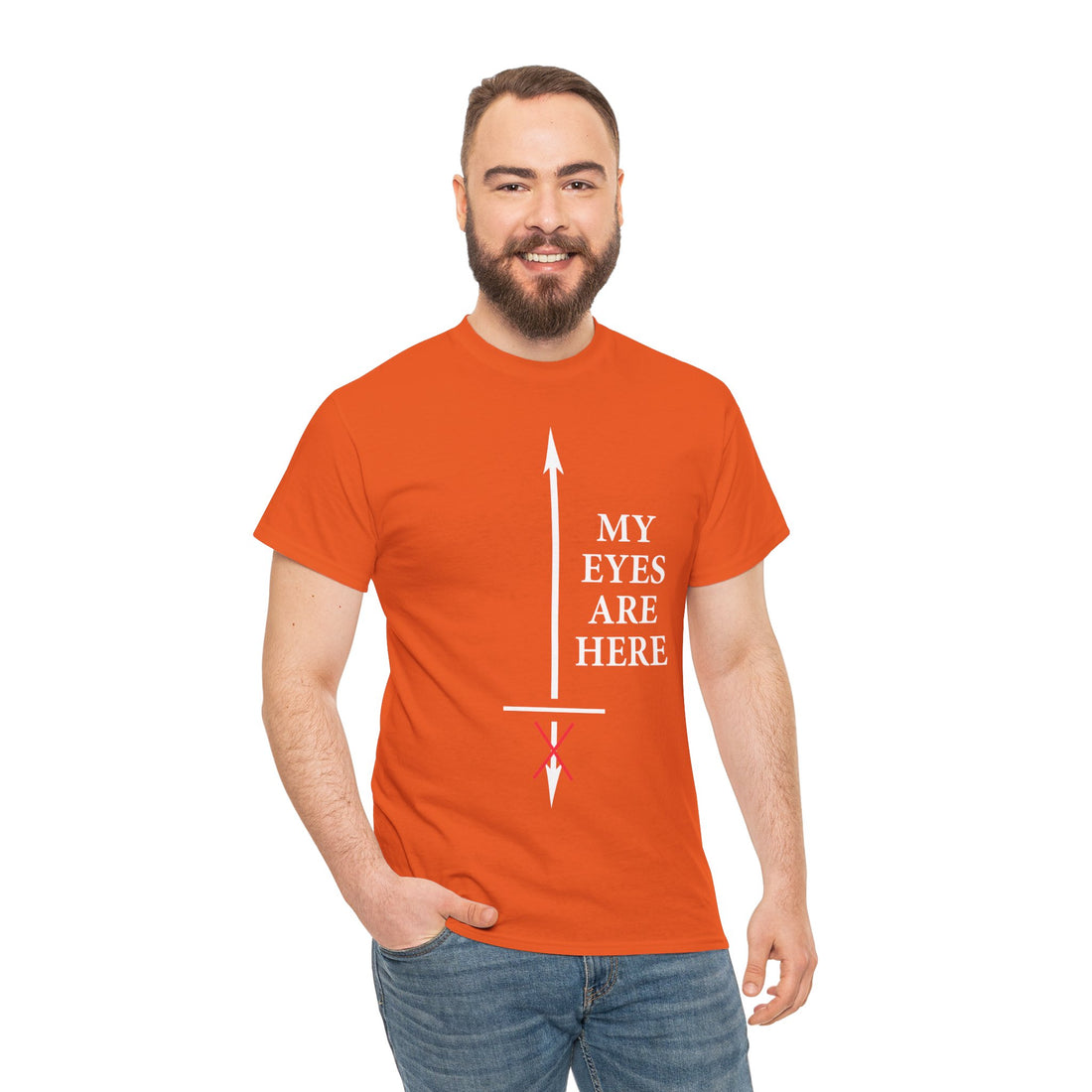 My Eyes Are Here Unisex Heavy Cotton Tee