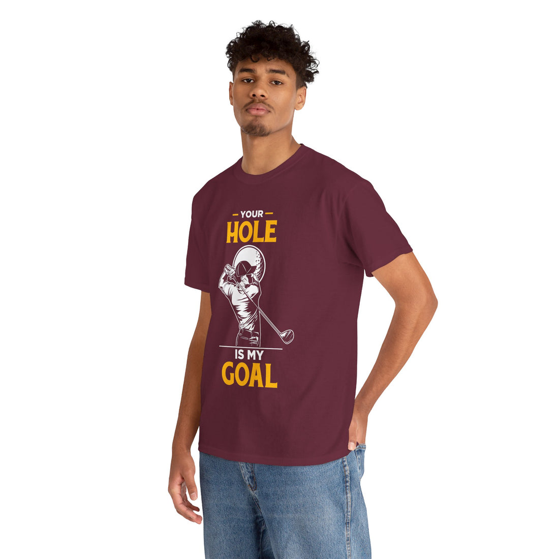 Your Hole Is My Goal Unisex Heavy Cotton Tee