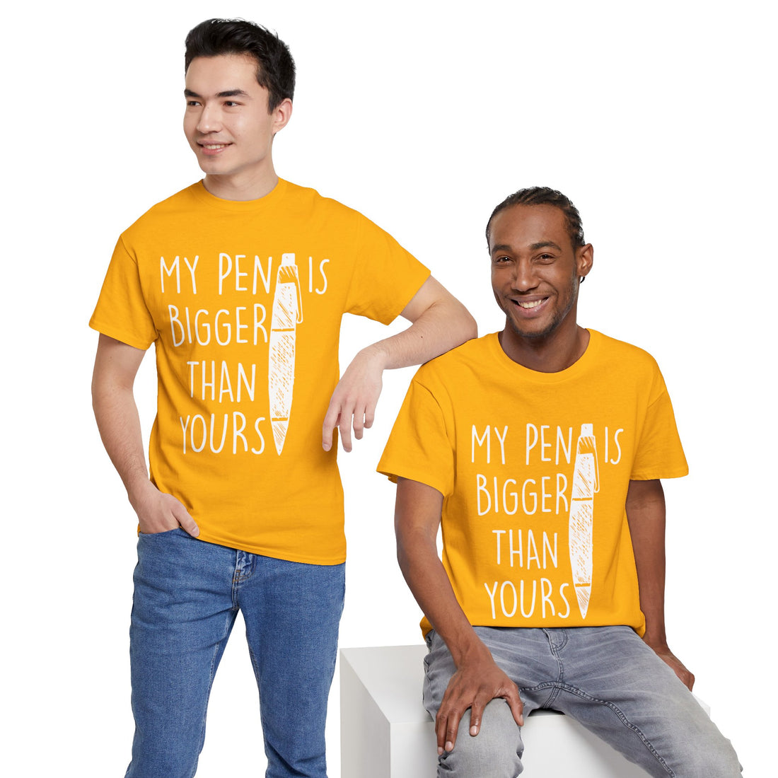 My Pen Is Bigger Than Yours Unisex Heavy Cotton Tee