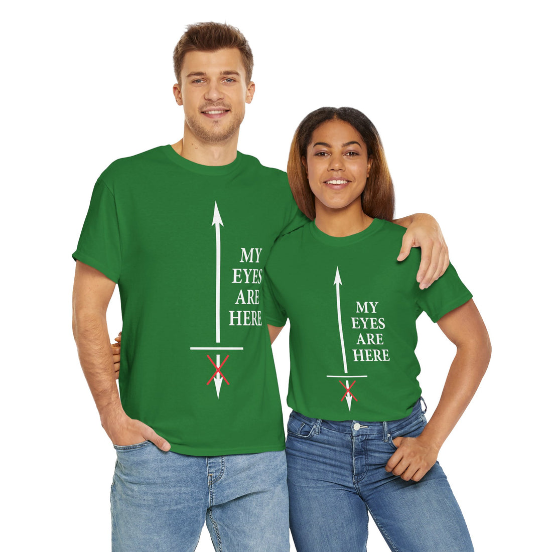 My Eyes Are Here Unisex Heavy Cotton Tee