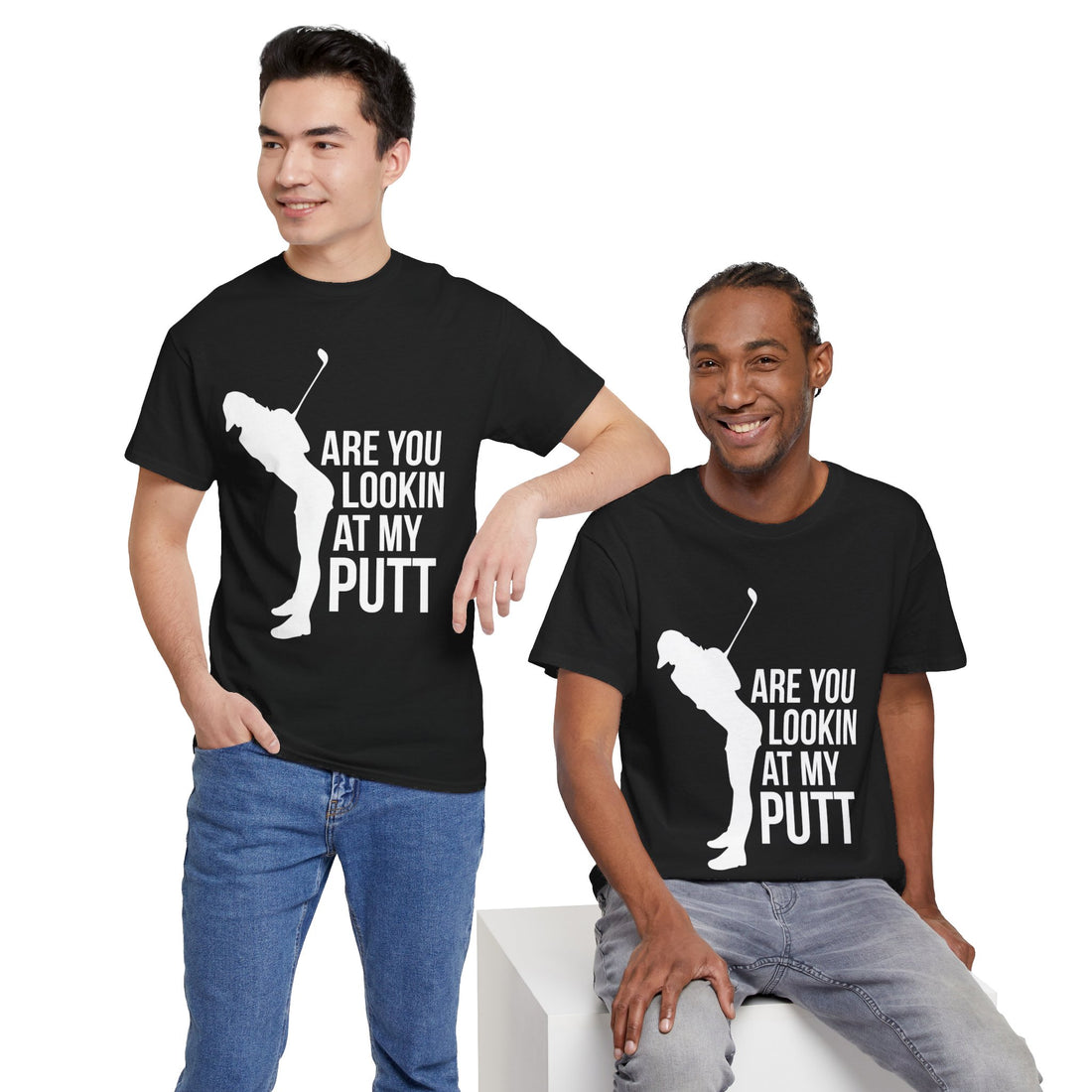 Are You Lookin At My Putt Unisex Heavy Cotton Tee