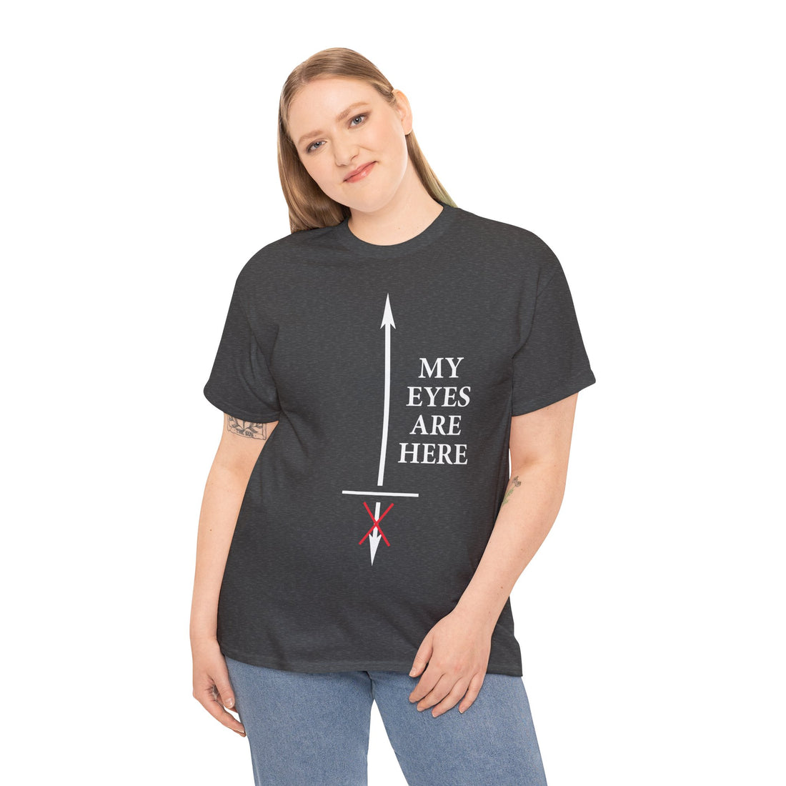 My Eyes Are Here Unisex Heavy Cotton Tee