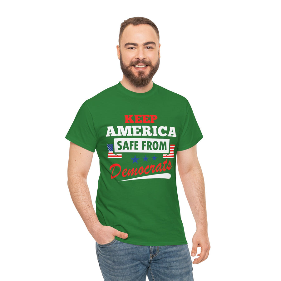 Keep America Safe From Democrats Unisex Heavy Cotton Tee