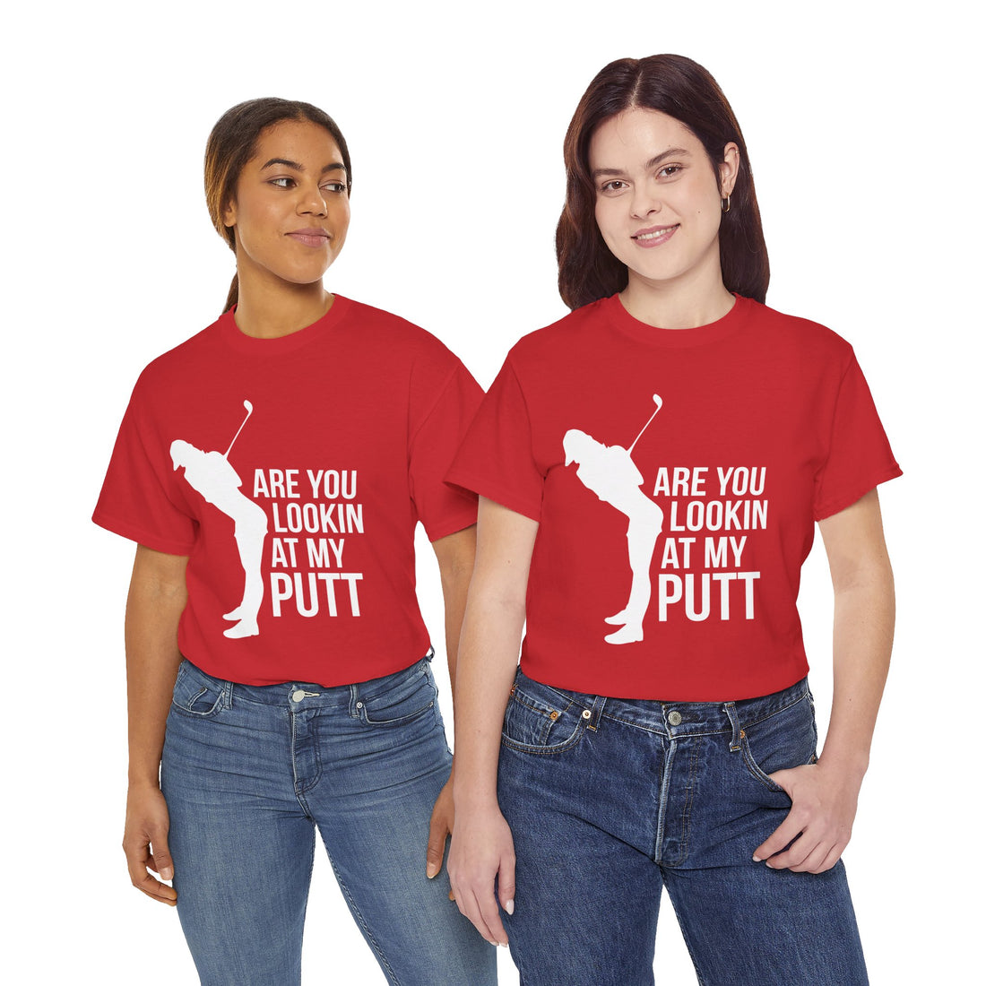 Are You Lookin At My Putt Unisex Heavy Cotton Tee