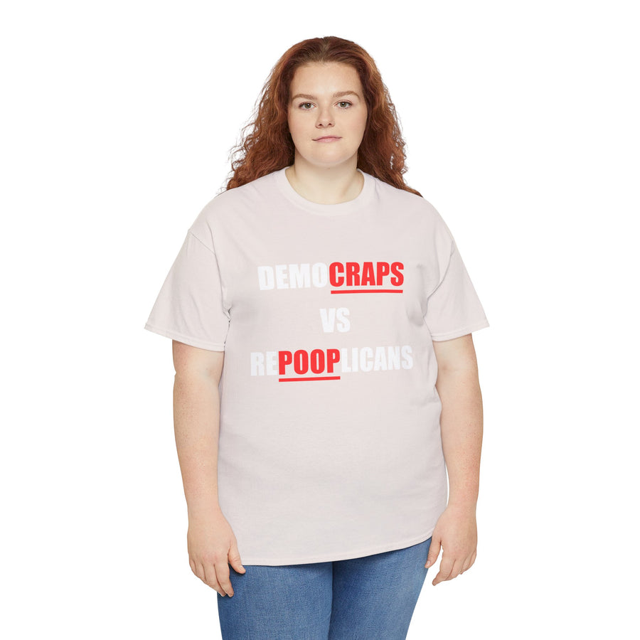 Democraps VS Repooplican Unisex Heavy Cotton Tee