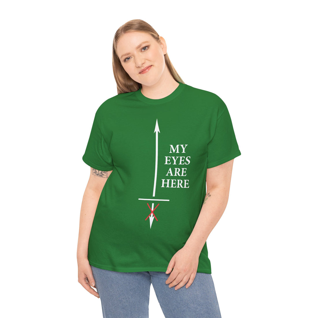 My Eyes Are Here Unisex Heavy Cotton Tee