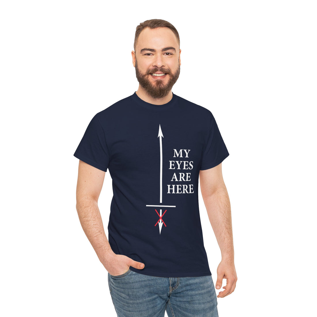 My Eyes Are Here Unisex Heavy Cotton Tee