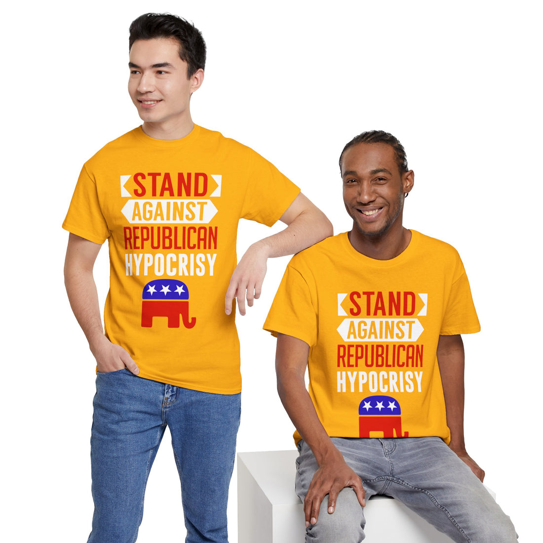 Stand Against Republican Hypocrisy Unisex Heavy Cotton Tee