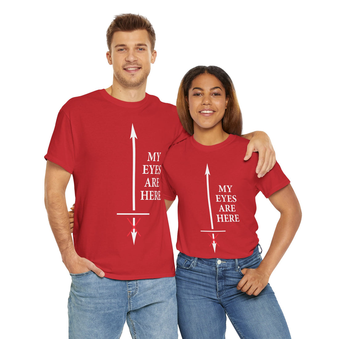 My Eyes Are Here Unisex Heavy Cotton Tee