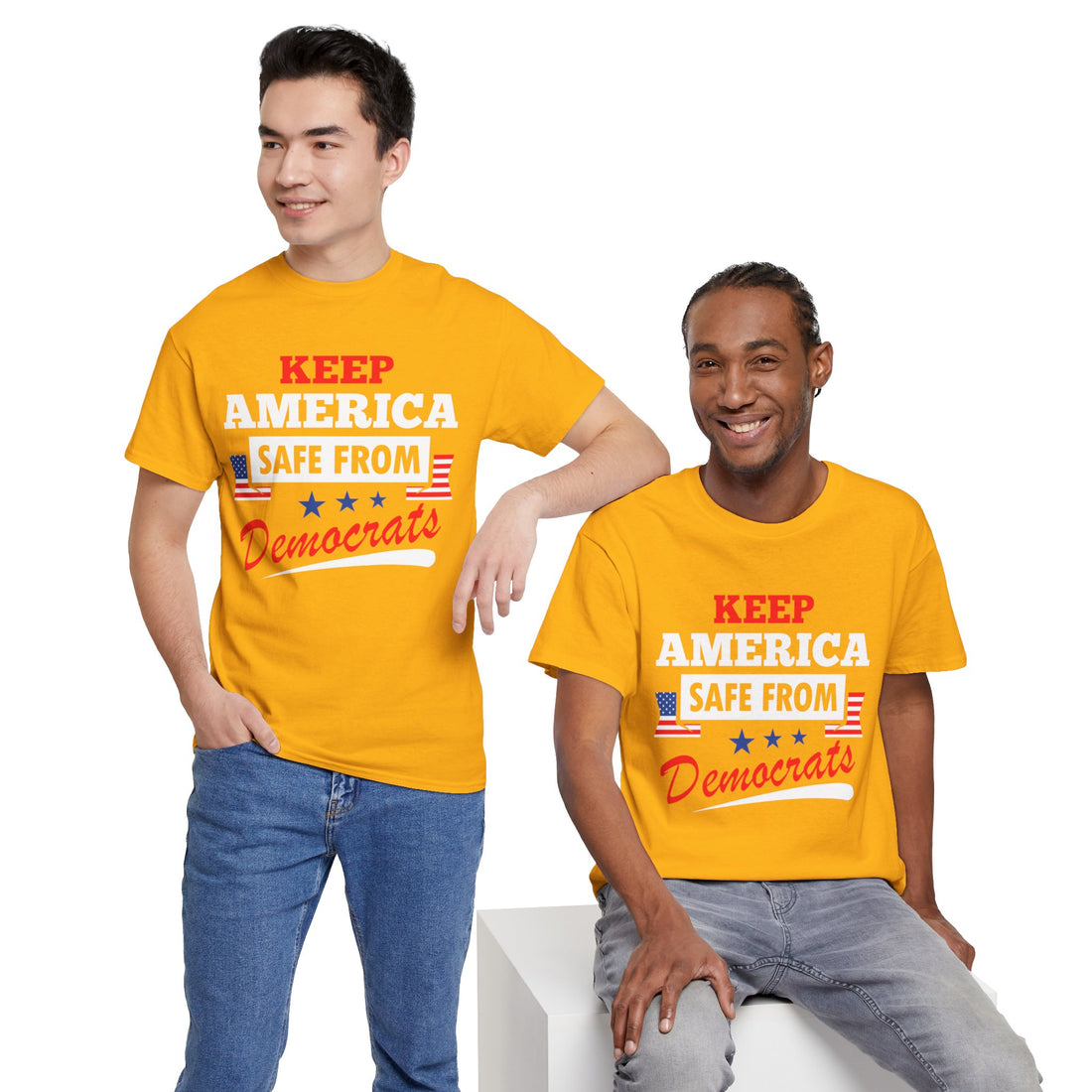 Keep America Safe From Democrats Unisex Heavy Cotton Tee