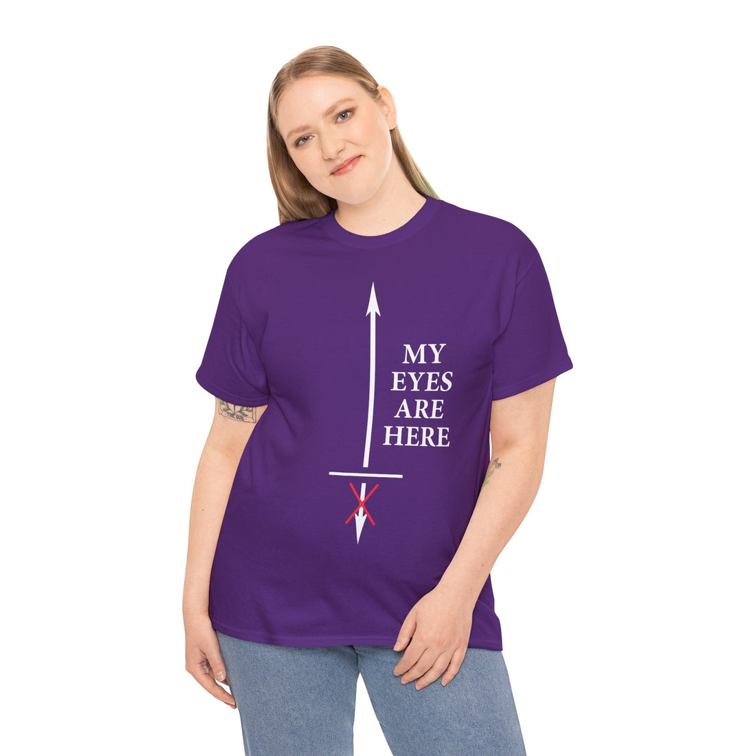 My Eyes Are Here Unisex Heavy Cotton Tee