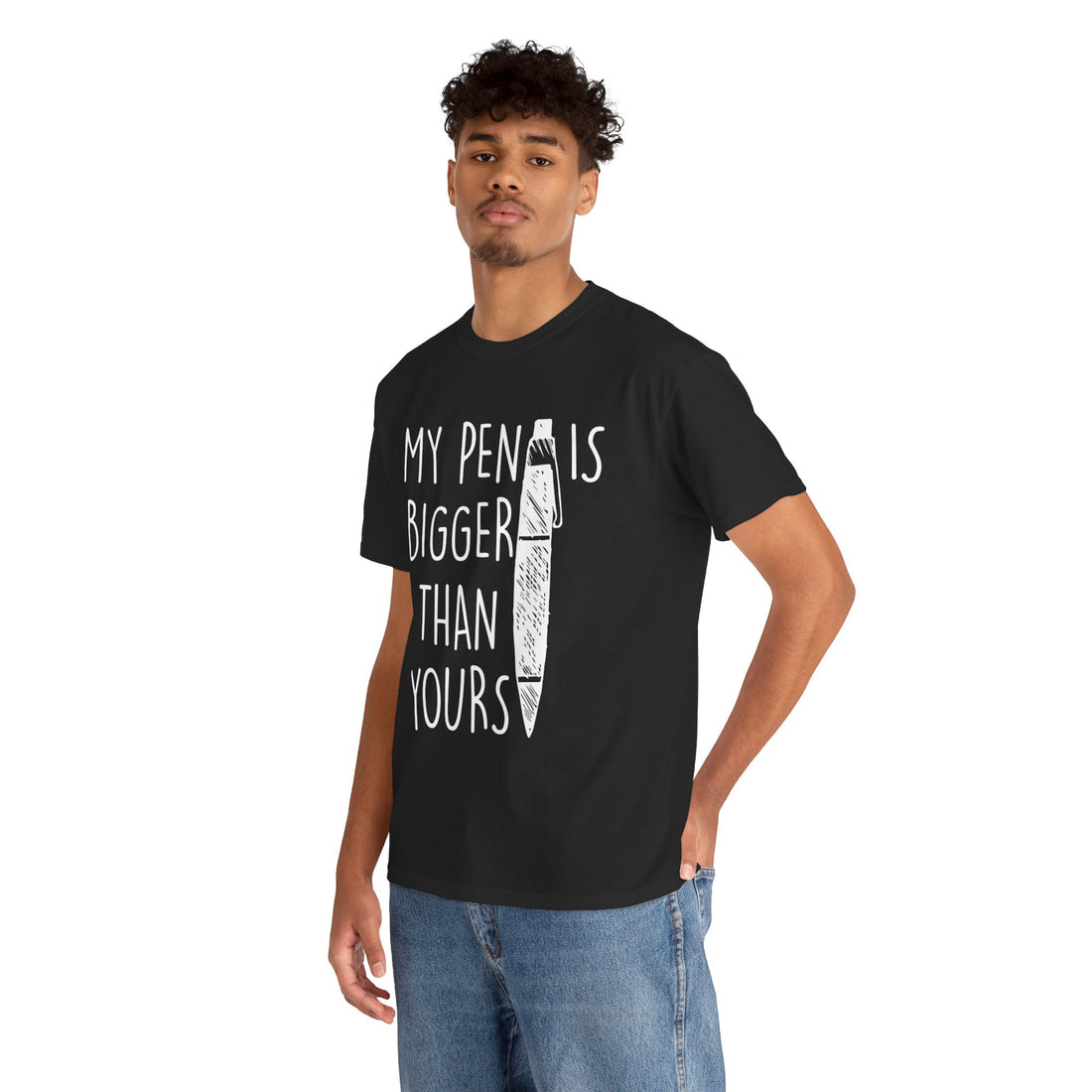 My Pen Is Bigger Than Yours Unisex Heavy Cotton Tee
