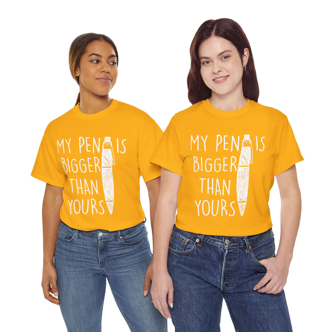 My Pen Is Bigger Than Yours Unisex Heavy Cotton Tee