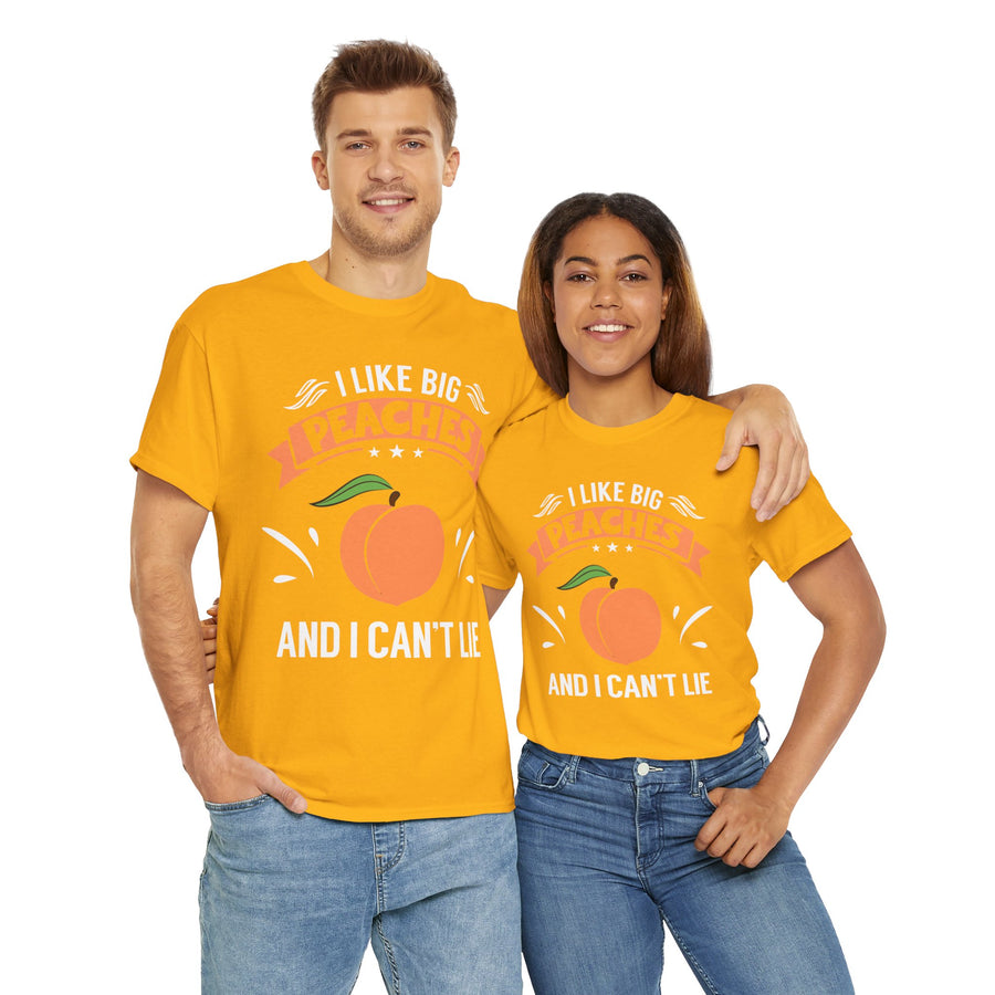 I Like Big Peaches I Can't Lie Unisex Heavy Cotton Tee