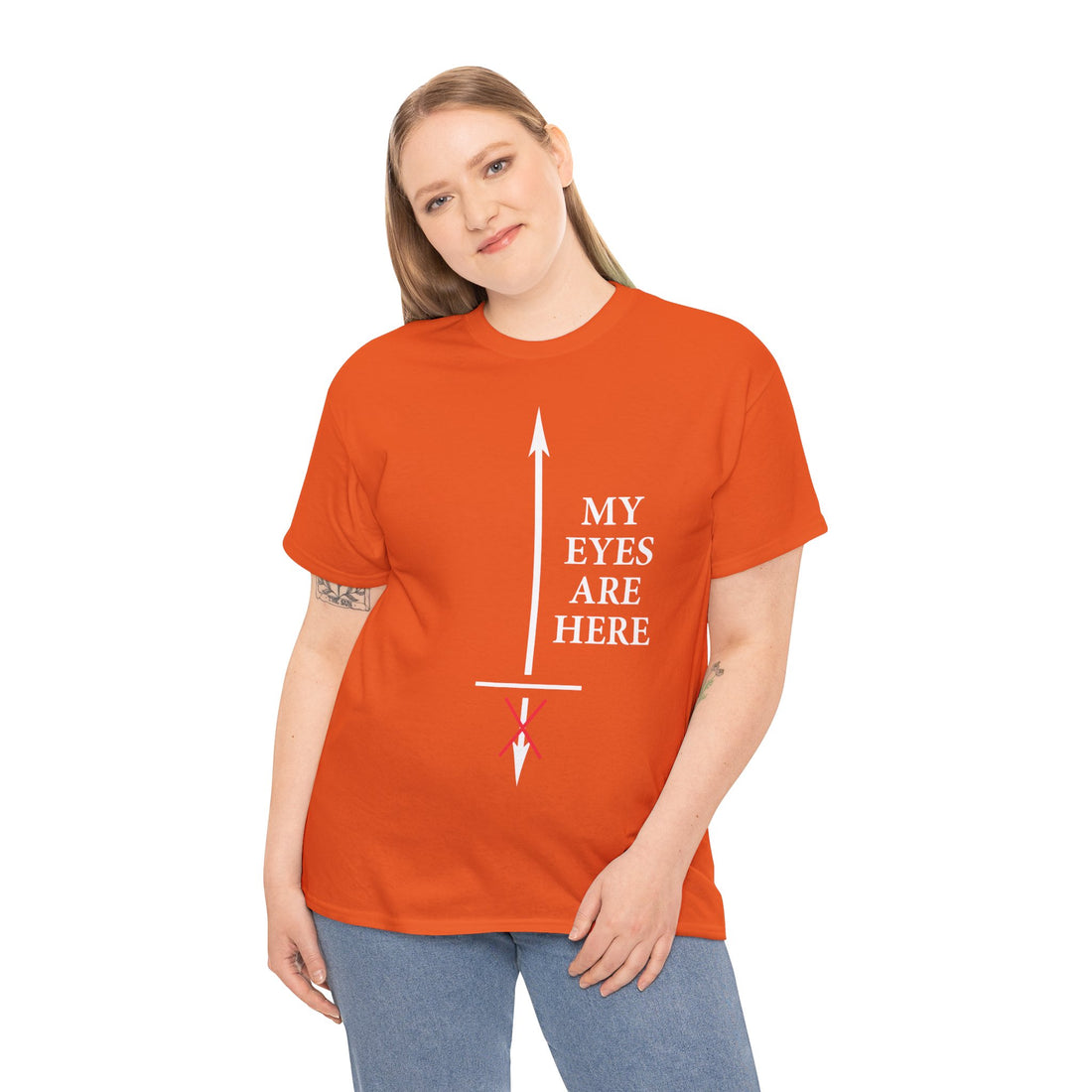 My Eyes Are Here Unisex Heavy Cotton Tee