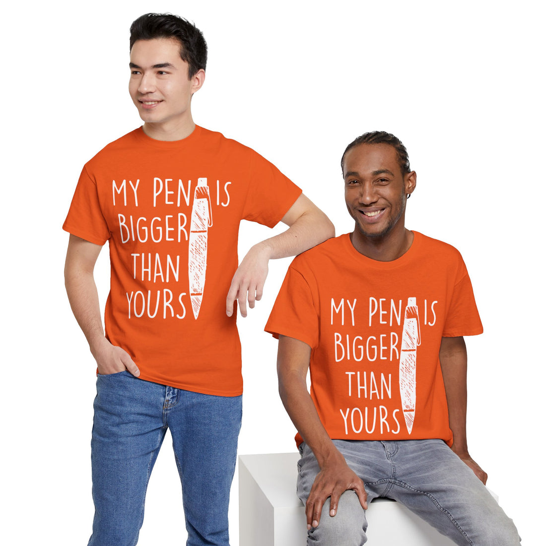 My Pen Is Bigger Than Yours Unisex Heavy Cotton Tee