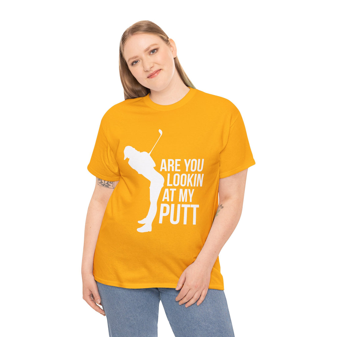 Are You Lookin At My Putt Unisex Heavy Cotton Tee