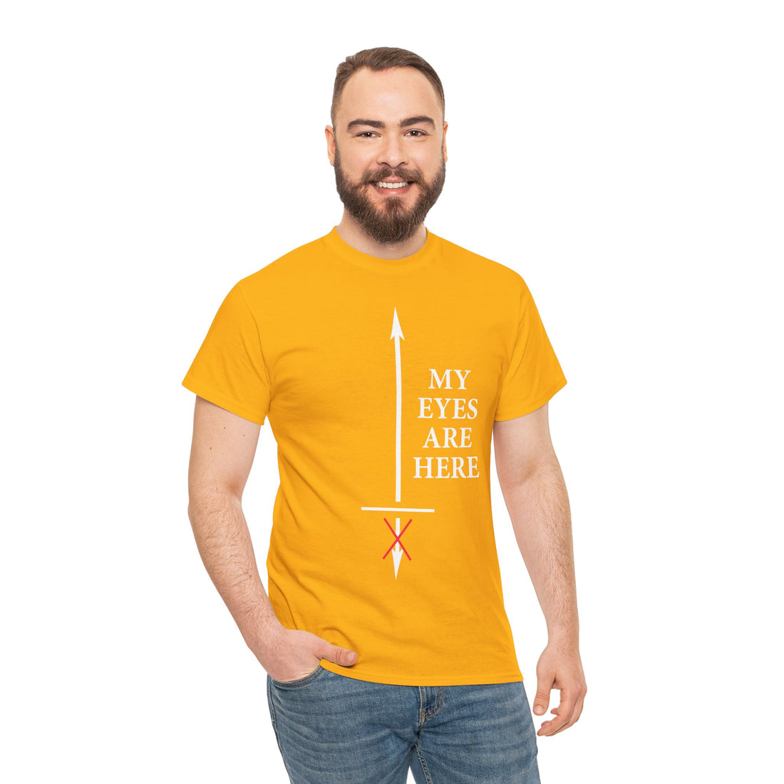 My Eyes Are Here Unisex Heavy Cotton Tee