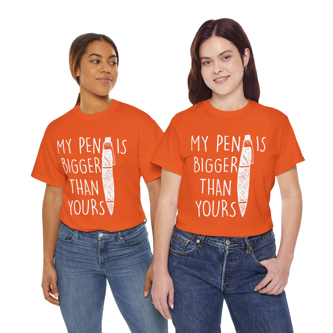 My Pen Is Bigger Than Yours Unisex Heavy Cotton Tee