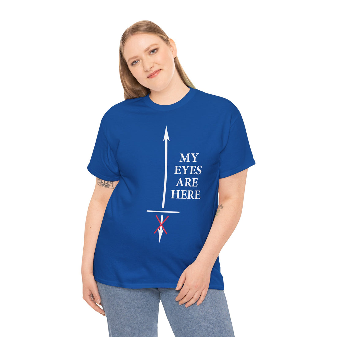 My Eyes Are Here Unisex Heavy Cotton Tee