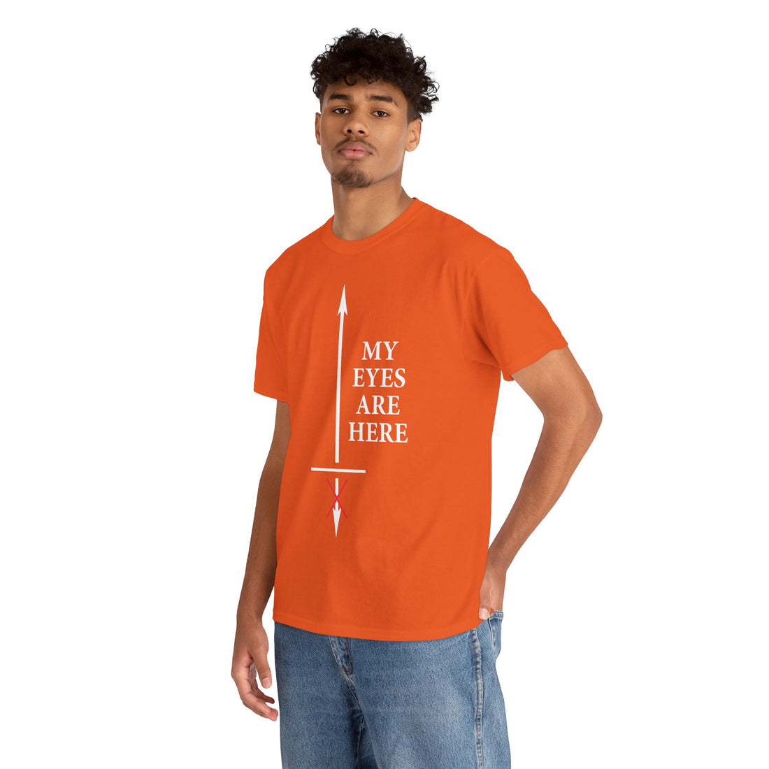 My Eyes Are Here Unisex Heavy Cotton Tee