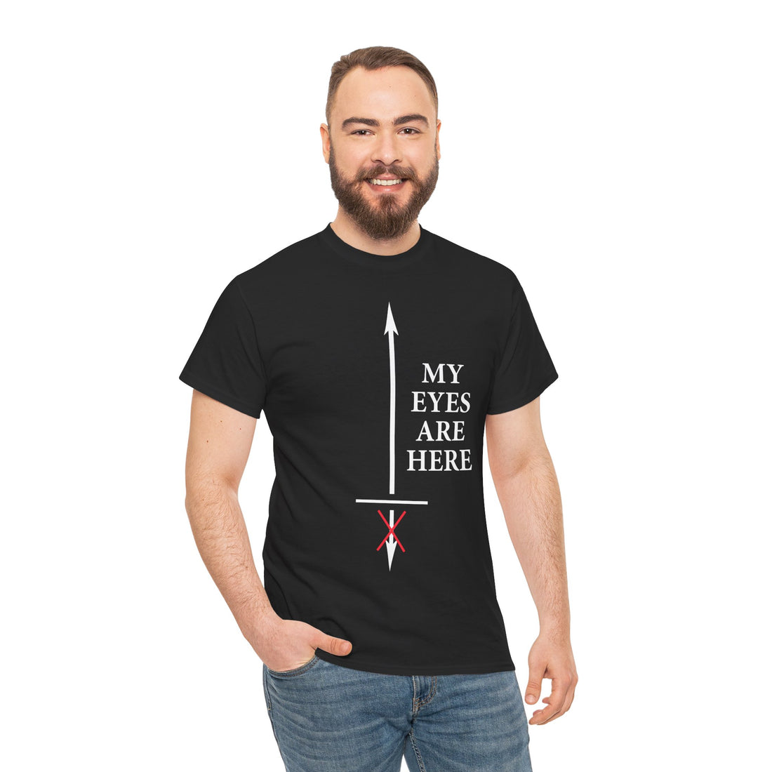 My Eyes Are Here Unisex Heavy Cotton Tee