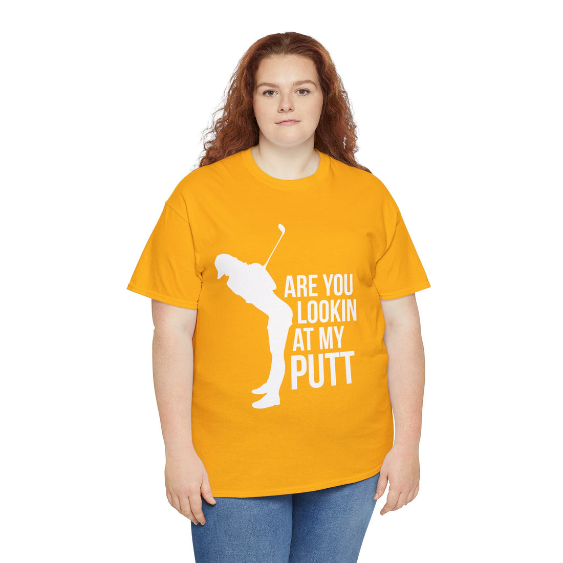 Are You Lookin At My Putt Unisex Heavy Cotton Tee