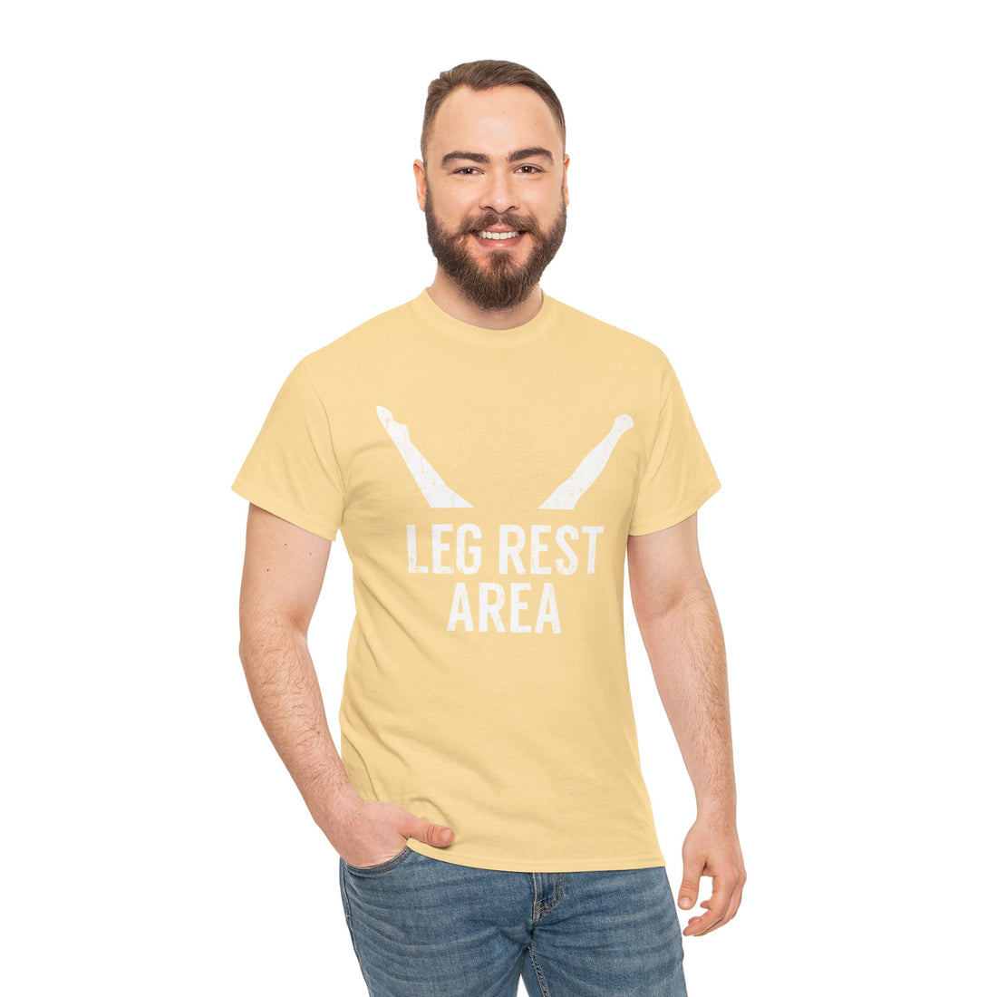 Leg Rest Area Unisex Heavy Cotton Tee