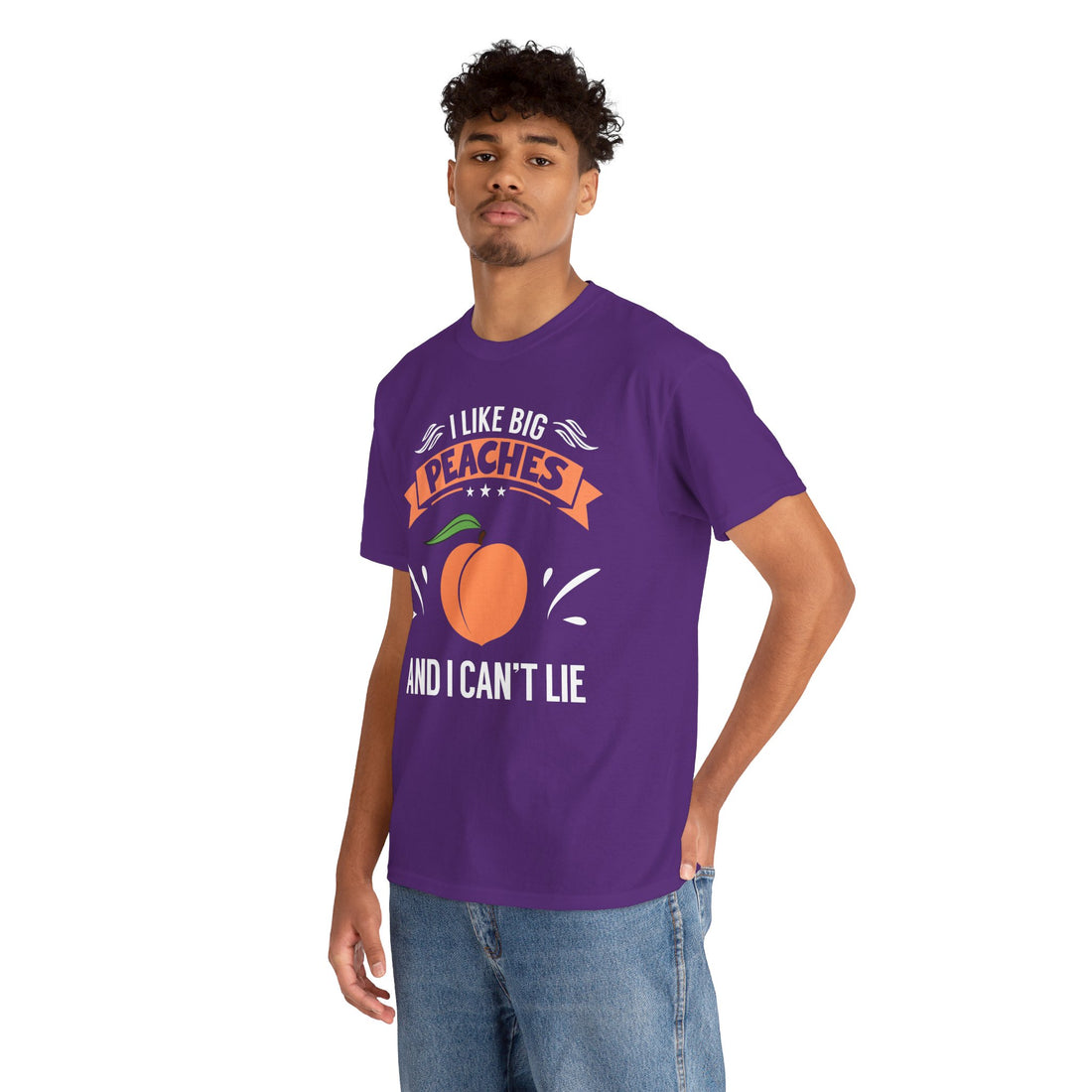 I Like Big Peaches I Can't Lie Unisex Heavy Cotton Tee