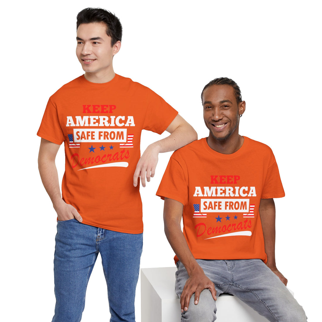 Keep America Safe From Democrats Unisex Heavy Cotton Tee