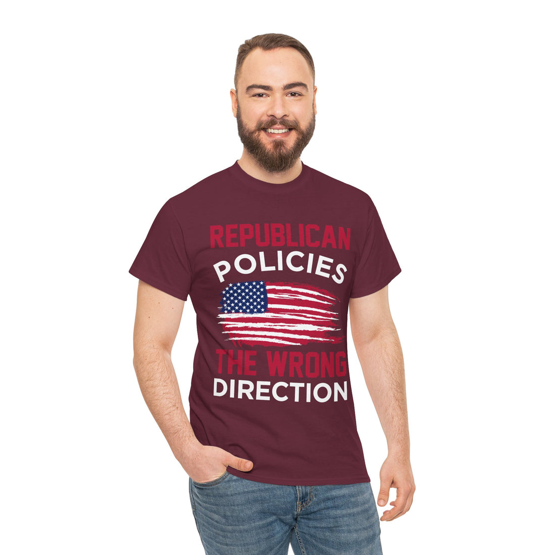 Republican Policies The Wrong Direction Unisex Heavy Cotton Tee