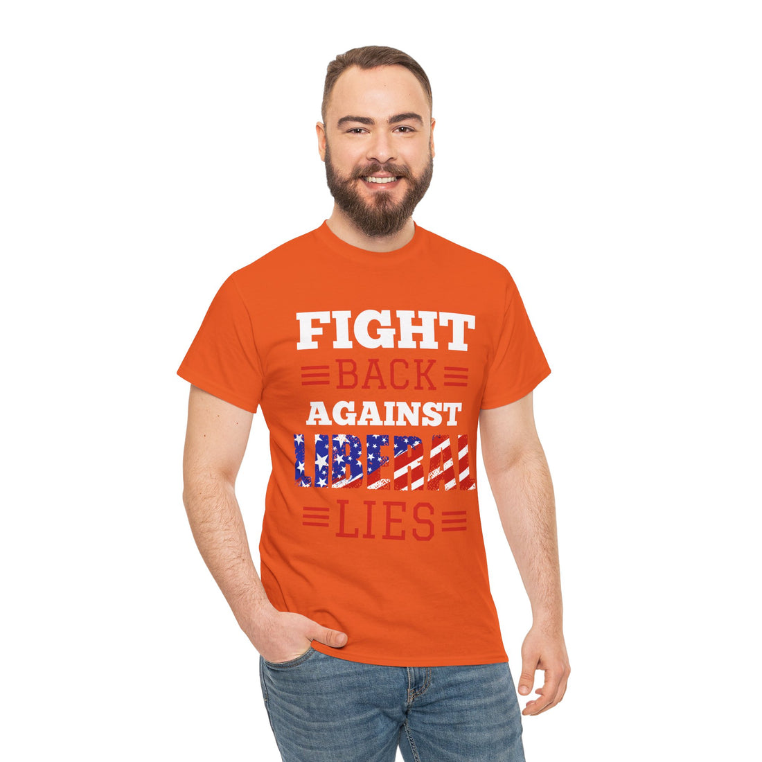 Fight Back Against Liberal Lies Unisex Heavy Cotton Tee